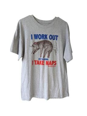 Rainforest Cafe Sloth Nature Shirt Large Funny I Take Naps Graphic Tee Souvenir